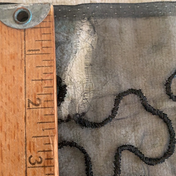 Vintage 80’s chiffon piece goods with embroidery - Picture 4 of 4